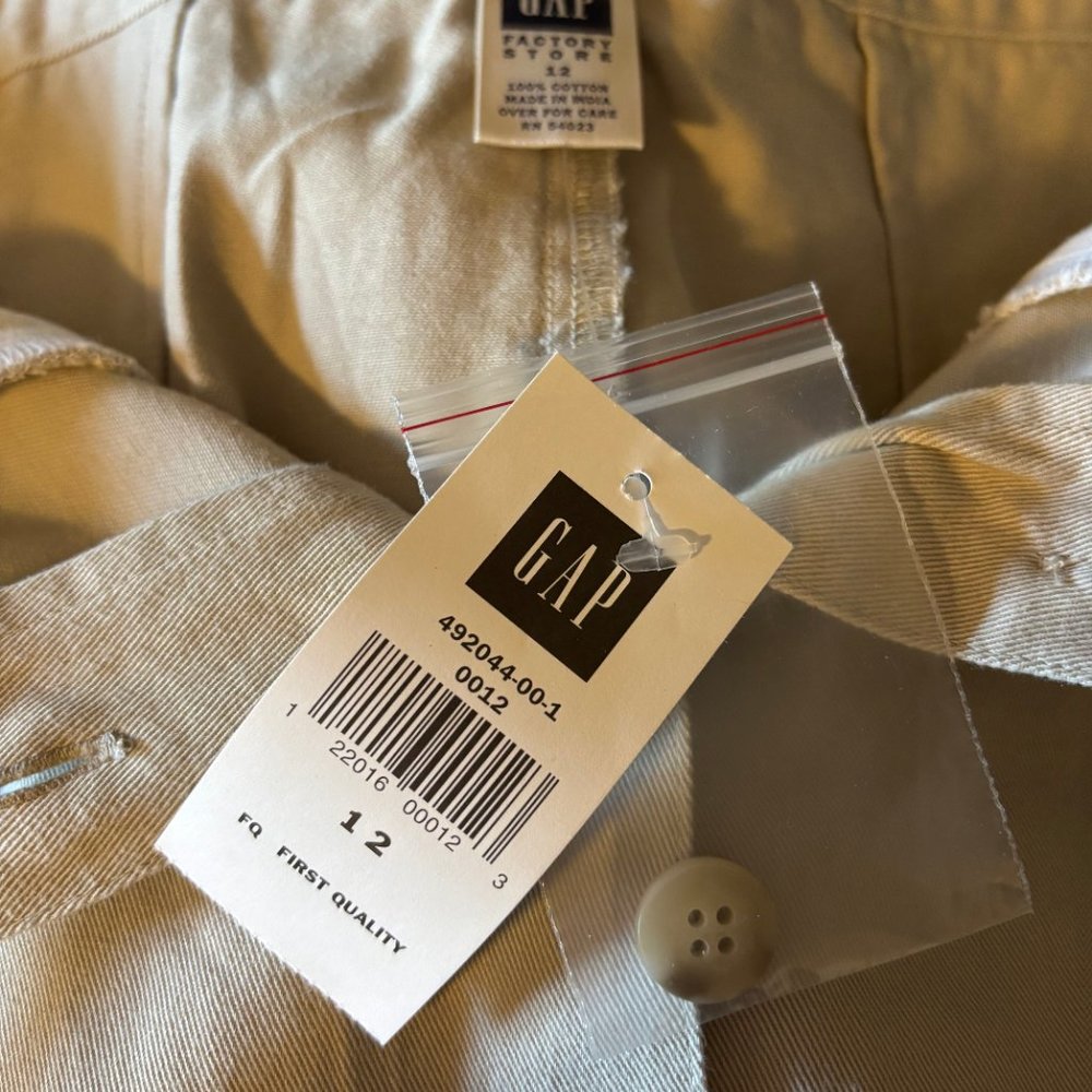 Gap vintage 90s button down khaki long skirt Maxi Y2K NWT Women's sz 12 - Picture 3 of 5